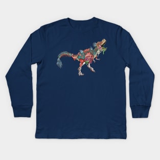 Zombie T-Rex Kids Long Sleeve T-Shirt